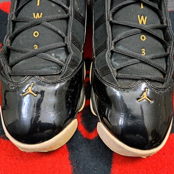 %Nike Jordan SIZE 13 Men 6 Rings 322992-007 Black Metallic Gold AJ20 main image 10